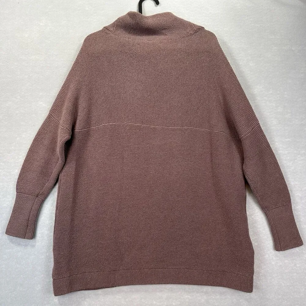 Free People Women’s Size XS Knitted Nutmeg Ottoman Slouchy Tunic sweater Nutmeg‎